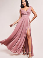 Lurex Wrap Maxi Dress