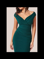Bardot Pleated Midi Dress