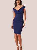 Bardot Pleated Midi Dress