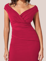 Bardot Pleated Midi Dress