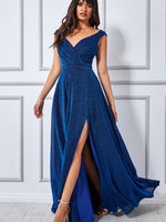 Lurex Wrap Maxi Dress