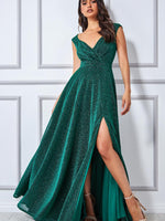 Lurex Wrap Maxi Dress