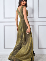 Lurex Wrap Maxi Dress