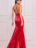 Cowl Neck Satin Maxi Dress